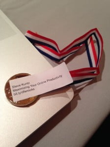 Steve Kuntz passed out gold medals.