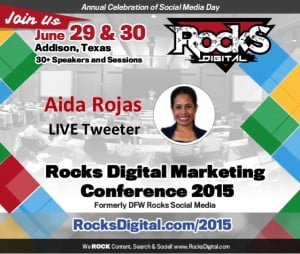 Aida Rojas, Live Tweeter at Rocks Digital Marketing Conference 2015