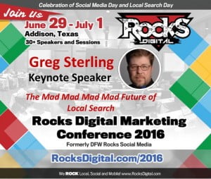 Greg Sterling, Keynote Speaker, Rocks Digital 2016