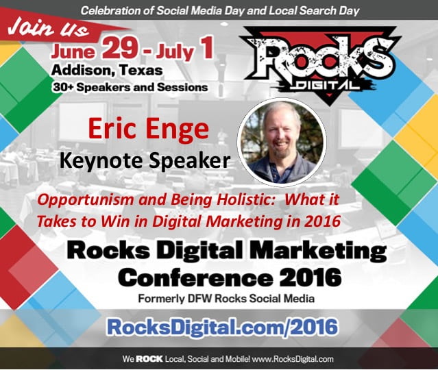 Eric Enge Keynote at Rocks Digital Marketing Conference Dallas 2016