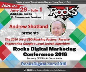 Andrew Shotland, Rocks Digital Marketing Conference Dallas 2016
