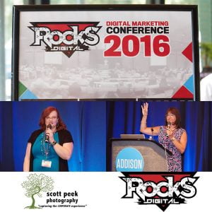 Lissa Duty and Bernadette Coleman, Rocks Digital Marketing Conference Dallas 2016