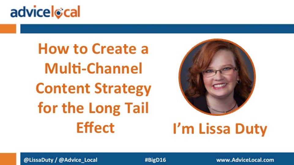 Multi-Channel Marketing presented by Lissa Duty at #BigD16