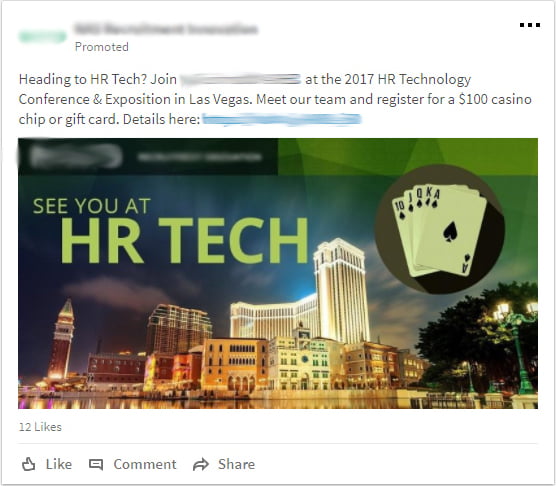 LinkedIn Social Media Post about Vegas Shooting