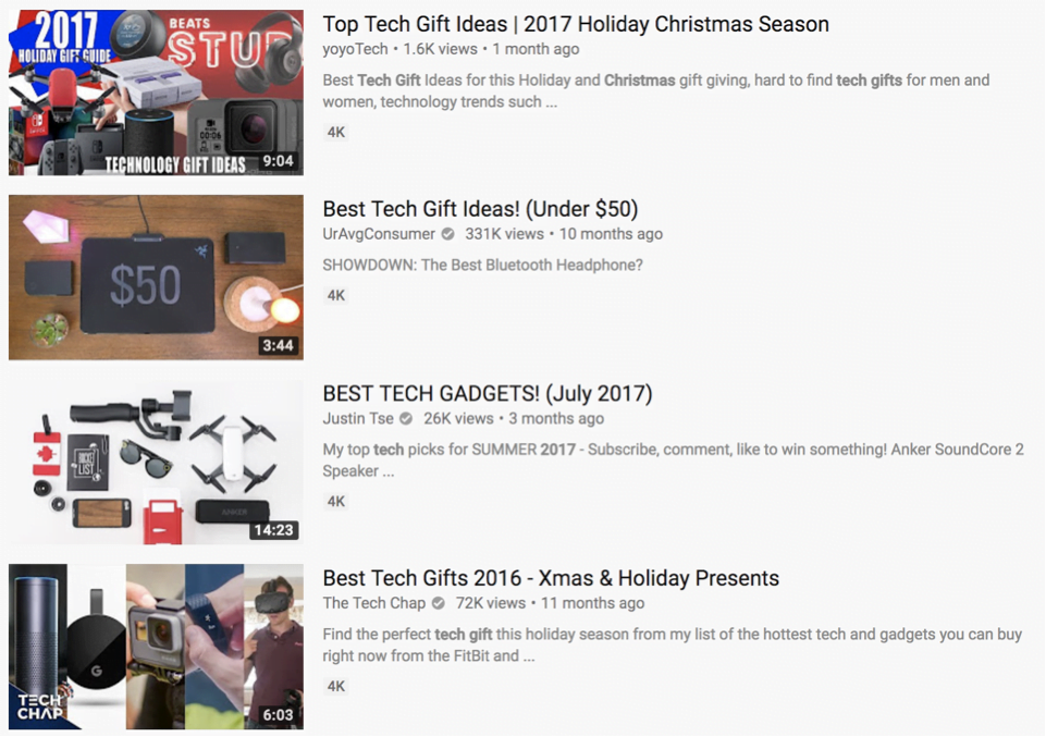 Holiday YouTube Videos