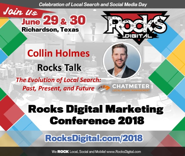 Chatmeter CEO, Collin Holmes, to Present Rocks Talk on the Evolution of Local Search