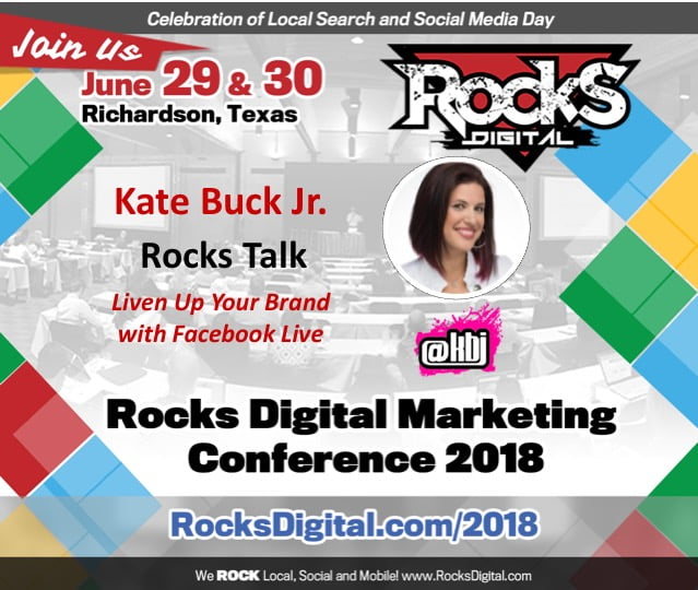 Kate Buck Jr., Digital Nomad and Social Media Pro, to Speak on the Four P’s of Live Video at Rocks Digital 2018