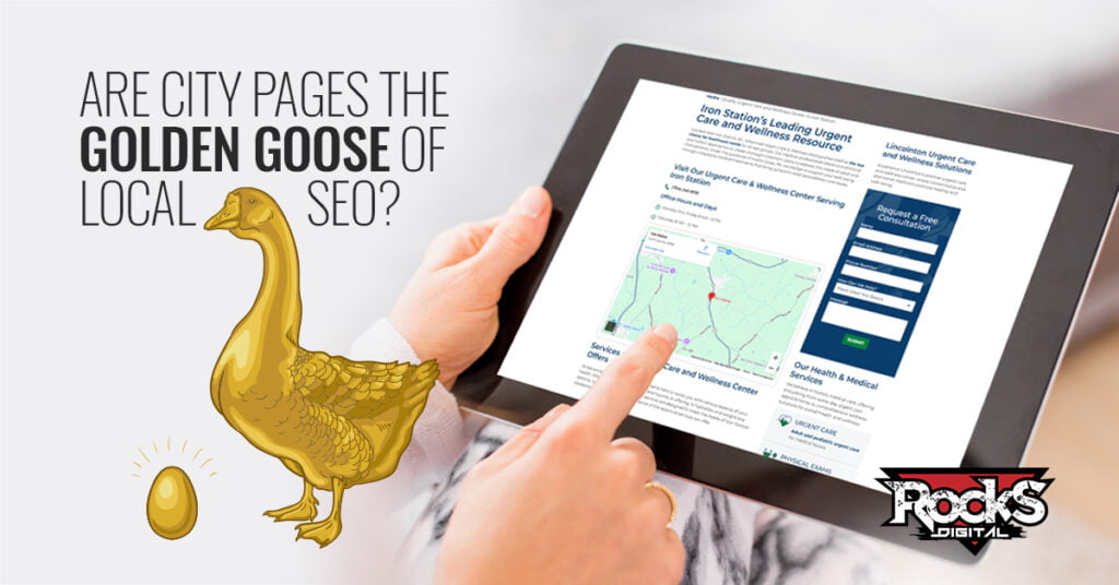 City pages for local SEO.