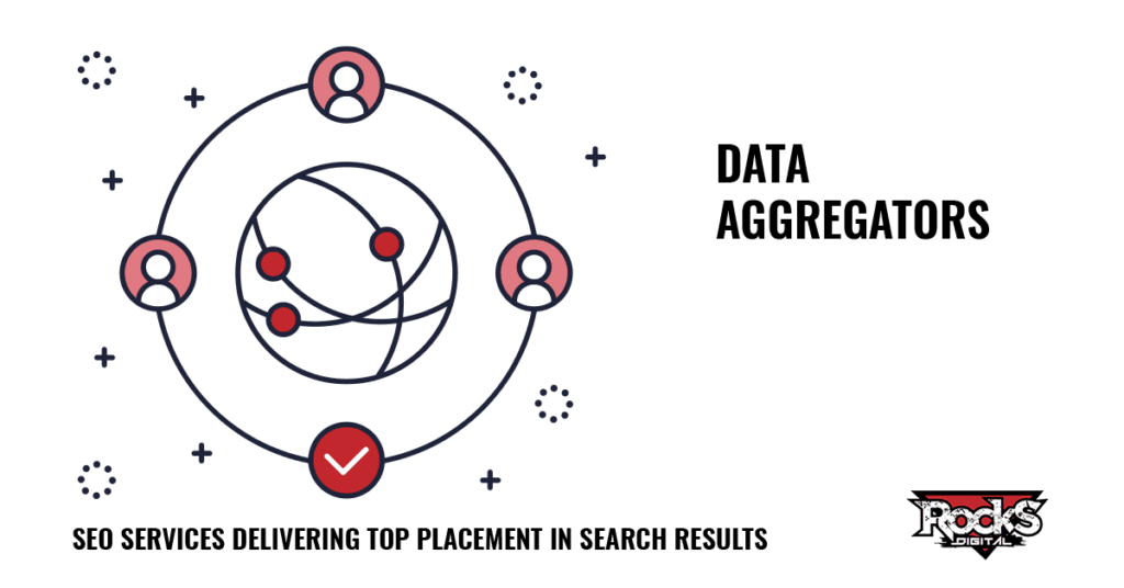 Globe showcasing how data aggregators connect users to business through data distribution with Rocks Digital marketing agency services.