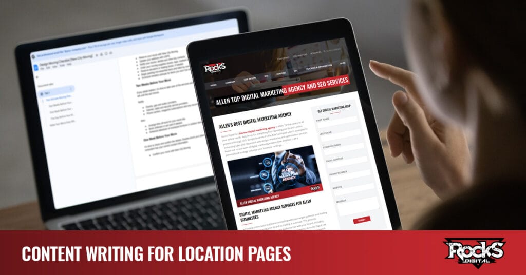 Local pages writing for business websites.