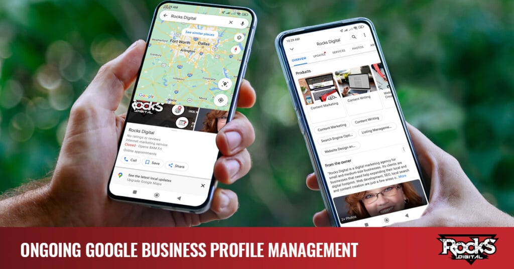 Google Business Profile management and updates.