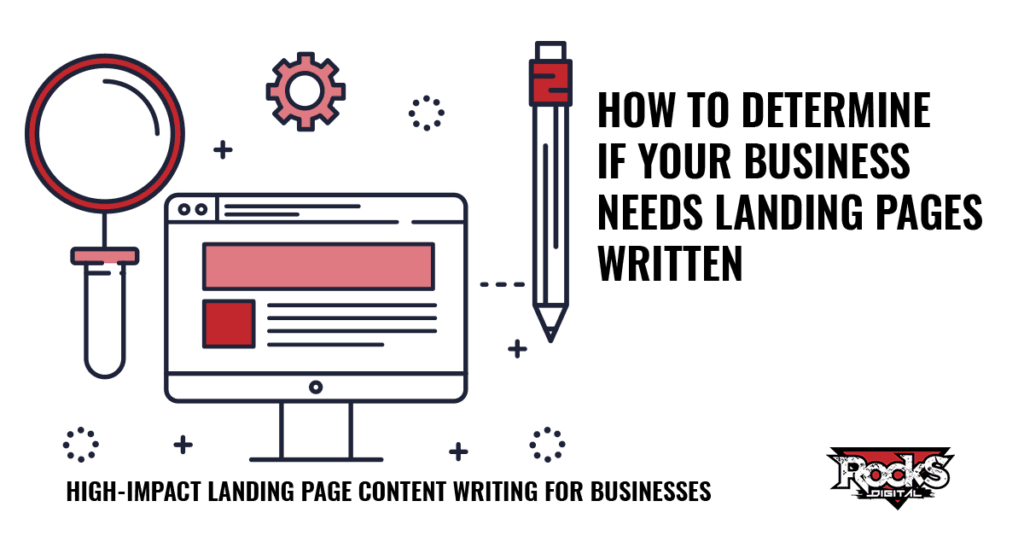 How to determine if your business needs landing pages written.