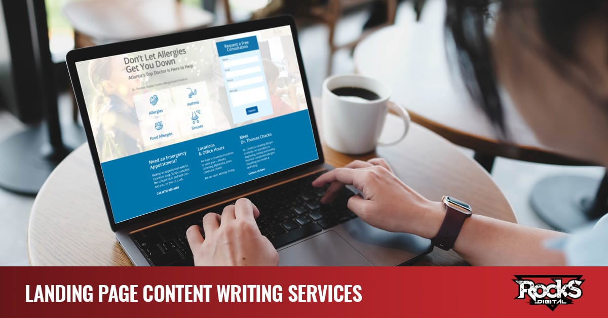 Content writing services for landing pages.