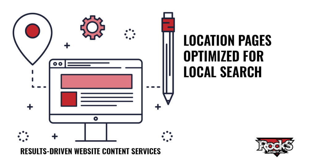 Location pages optimized for local search​.