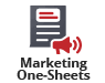 Marketing one-sheet design services highlighting products, services and business information.