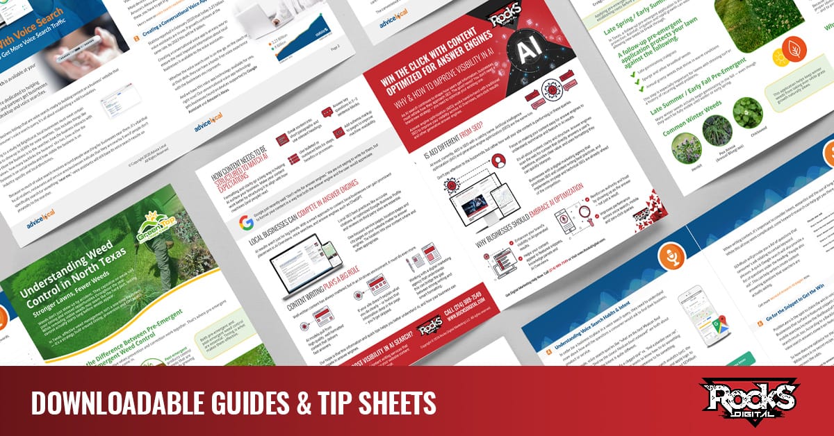 Guides and tip sheets creation services.
