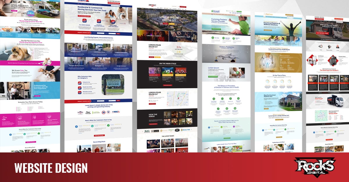 Graphic design for website design.